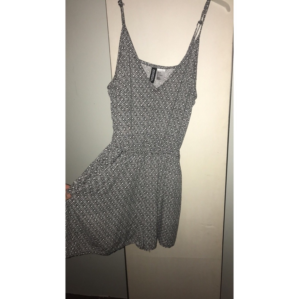 black & white romper